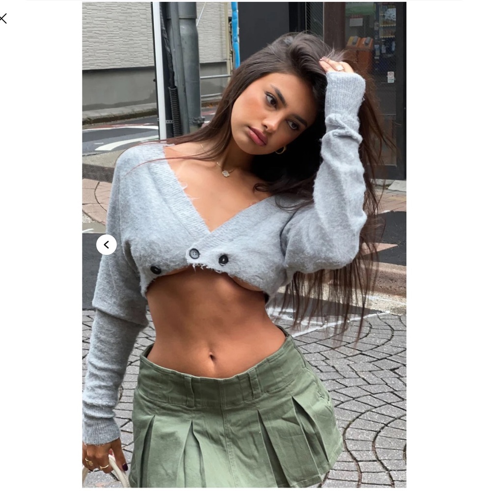 Fashion, nova🦋💋Claire solid micro mini pleated skirt color, olive